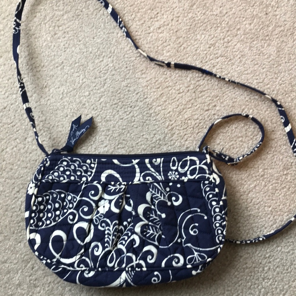Vera Bradley White and Navy Crossbody